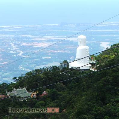 A gigantic Buddha Statue at Ba Na HIlls, Da Nang Vietnam