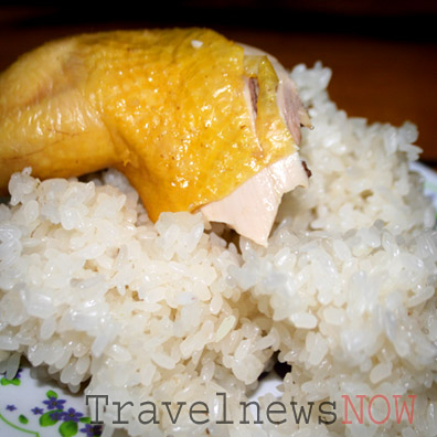 Steamed sticky rice with chicken at Tu Le, Yen Bai, Vietnam