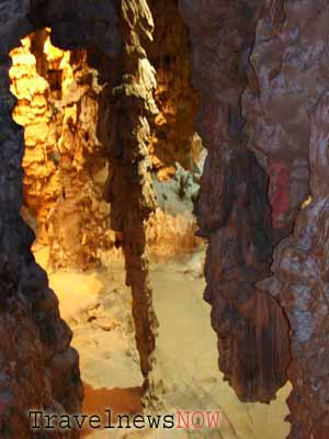 A stalactite at the Dau Go Cave