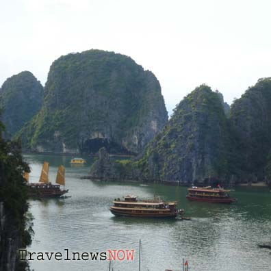 Sail boat on Halong Bay, luxury cruises in Vietnam
