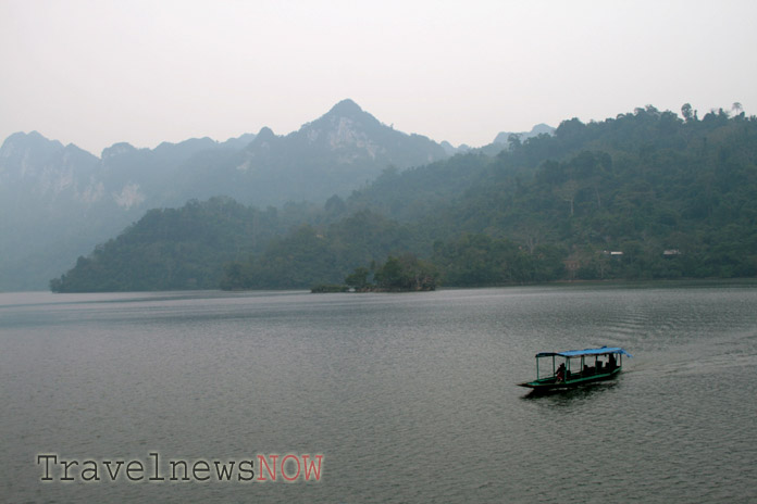 A boat on the lake of Ba Be, Bac Kan