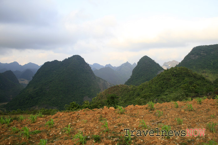 Scenic mountains at Nguyen Binh, Cao Bang
