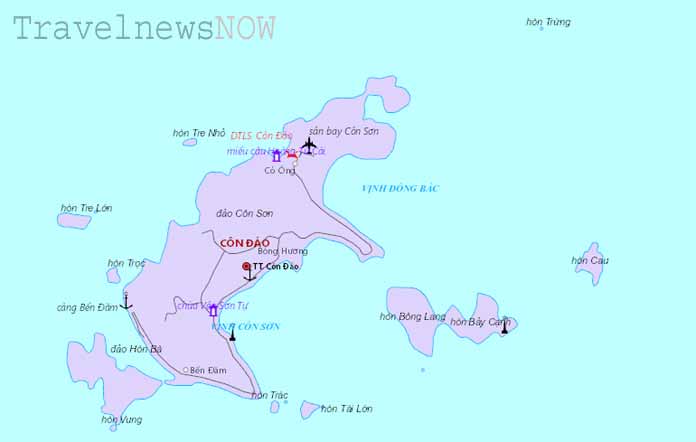 A map of the Con Dao Islands