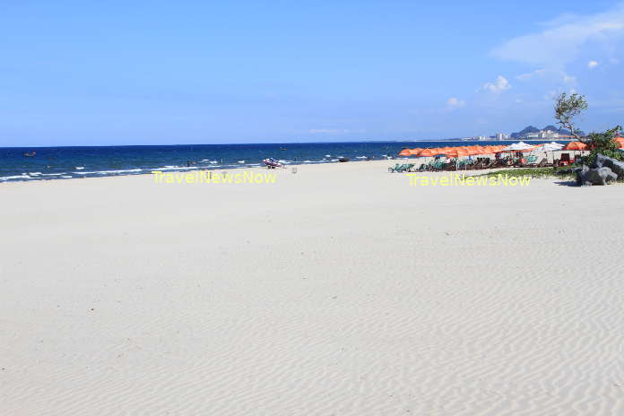 The white sandy beach of Non Nuoc at Da Nang Vietnam