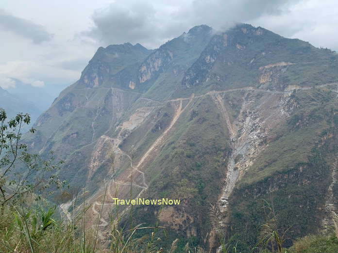 Breathtaking mountains at the Ma Pi Leng Pass Ha Giang Vietnam