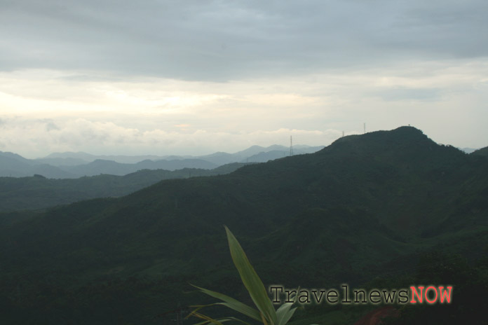Mountains near Lao Cai City in late afternoon