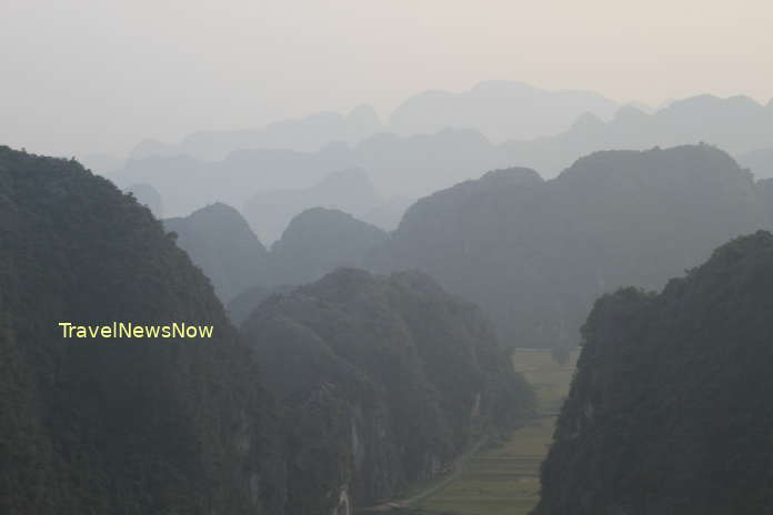 A view of mountains from Hang Mua, Tam Coc, Ninh Binh