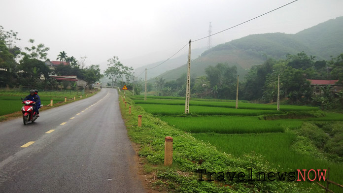 A quiet road at Tan Son, Phu Tho, Vietnam