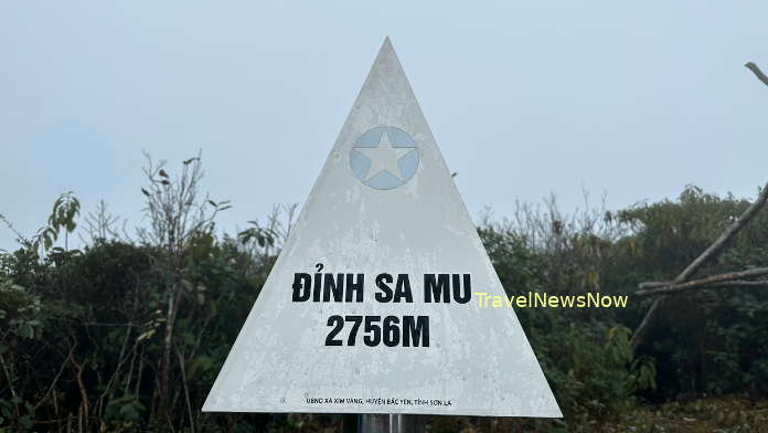The Sa Mu Mountain Peak at Bac Yen in Son La Vietnam