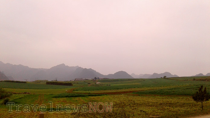 Moc Chau Plateau on a winter day