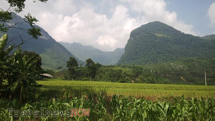 Mountains and rice fields at Van Chan, Yen Bai