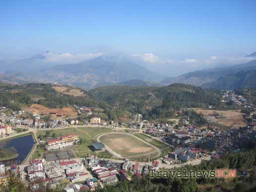 A view from the Ham Rong Mountain in Sapa