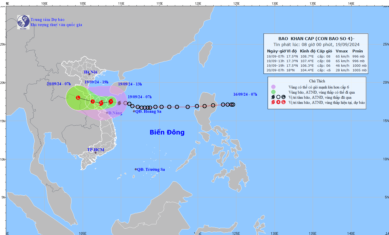 Typhoon No. 4 in Vietnam in 2024