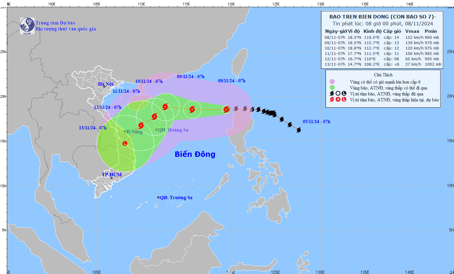 Typhoon Yinxing, No 7 in Vietnam in 2024